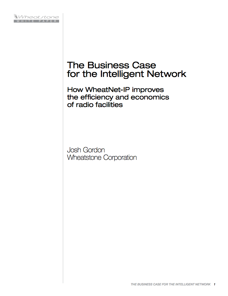 The Business Case for the Intelligent Network