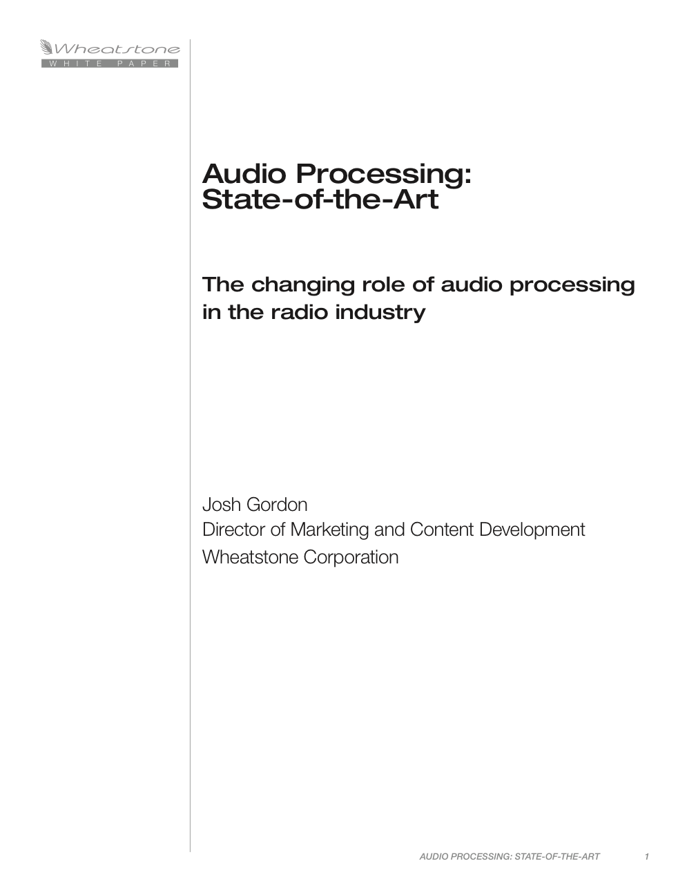 State of the Art Processing White Paper
