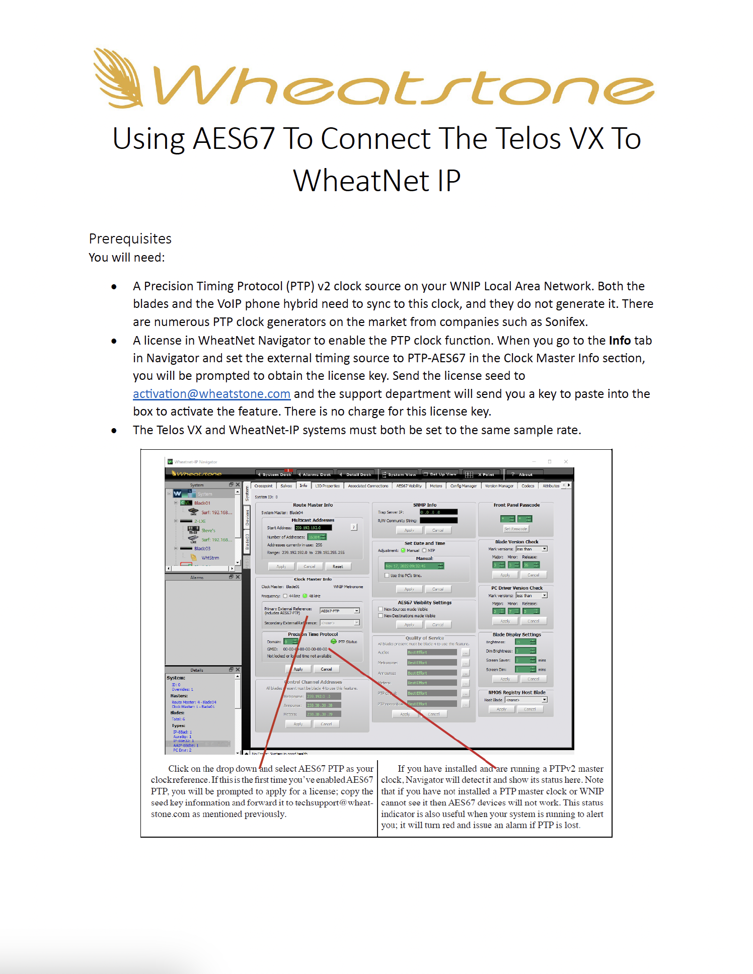Using AES67 To Connect The Telos VX To WheatNet IP